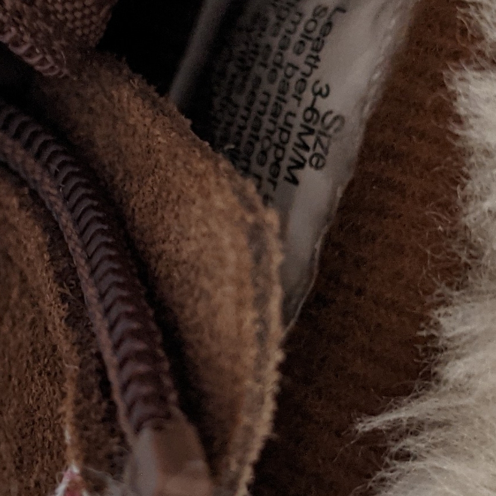 Brown leather embroidered moccasin booties - Picture 4 of 4